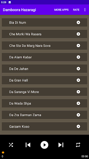 Android application آهنگ های افغانی پشتو screenshort