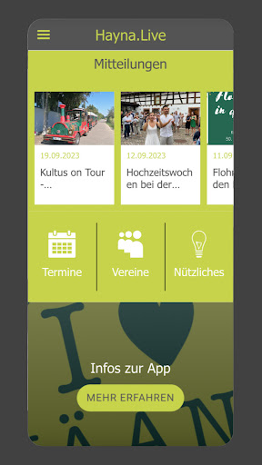 Android application hayna.live - Dorfapp für Hääne screenshort