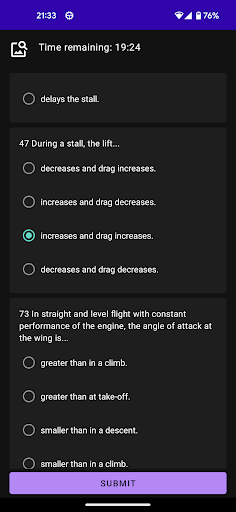 PPL Exam Tester Screen 3