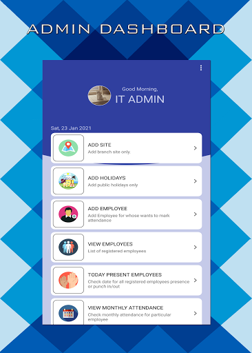 Android application Top-Notch Geofence Attendance screenshort