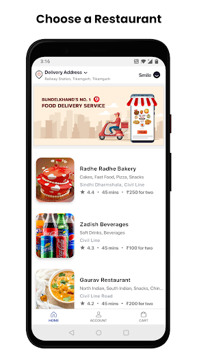 Zadish - Food Order & Delivery Screen 2