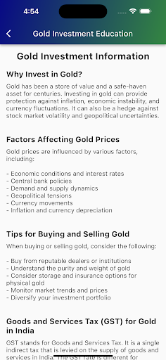 Indian Gold Price Calculator Screen 3