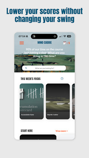 Android application Mind Caddie: Golf Mental Game screenshort