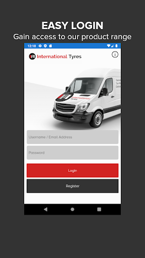 Android application International Tyres screenshort