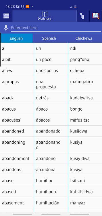 Spanish Chichewa Dictionary - 1.5 - (Android)