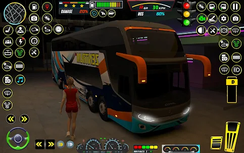 Jogo de ônibus real: ônibus 3d