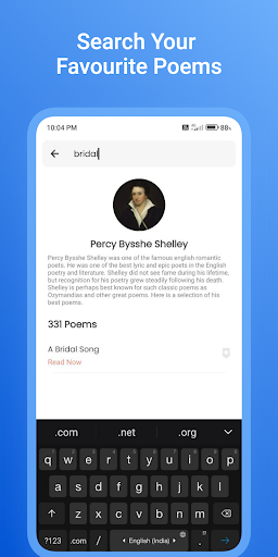 Screenshot of English Poems & Poetry Offline