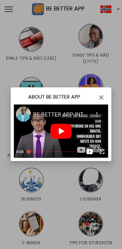 BE BETTER APP Screen 2