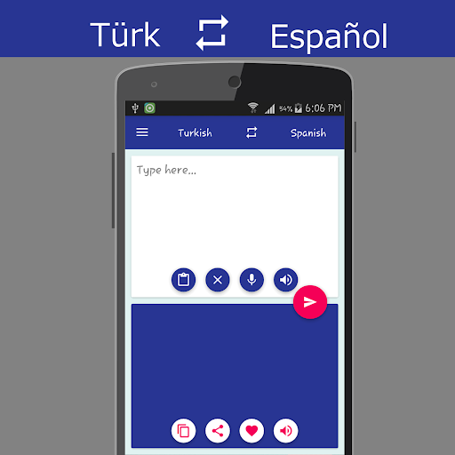 Android application Turkish Spanish Translator screenshort
