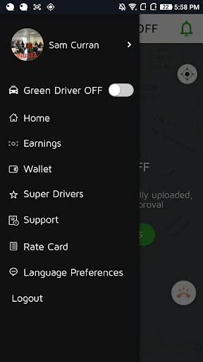 Green Driver Screen 2