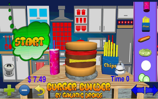 Android application Burger Builder screenshort