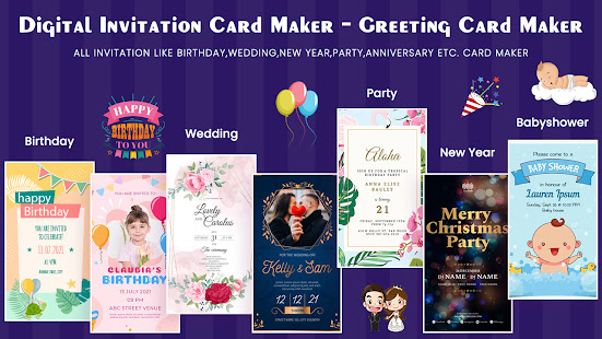 Digital Invitation Card Maker 1.3 screenshots 1