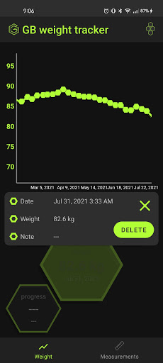 Gym Buddy weight tracker Screen 2