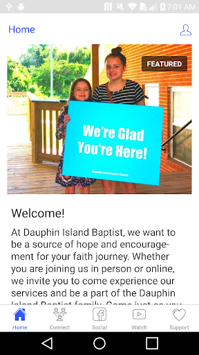Android application Dauphin Island Baptist Church screenshort