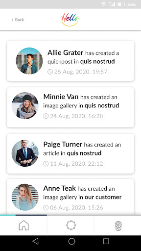 Android application Hello Groupe ALSEI screenshort