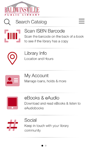 Android application Baldwinsville Public Library screenshort