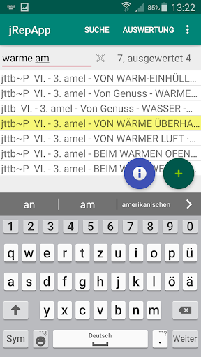 Android application jRepApp screenshort