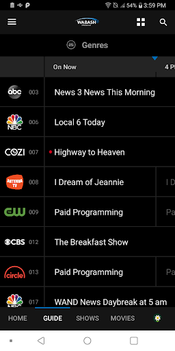 Screenshot of Wabash Streaming