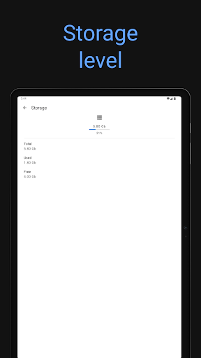 Screenshot of System information