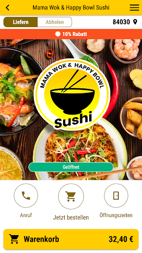 Android application Mama Wok & Happy Bowl Sushi screenshort