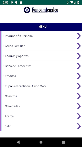 Android application Foncomfenalco - Fondo de Emple screenshort