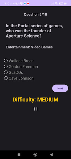 QuizWhiz Screen 3