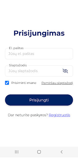 Android application Mano BIOFIRST screenshort