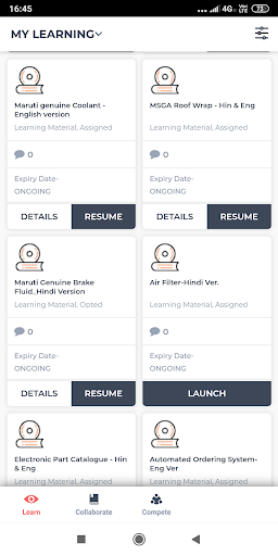 Maruti Suzuki Learning Managem Screen 3