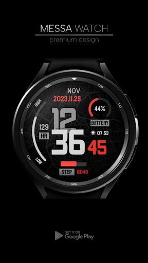 Minimal Digital Watch Face NY Screen 3