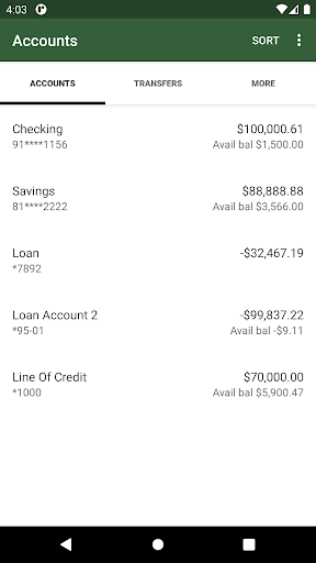 Home Federal Credit Union Screen 3