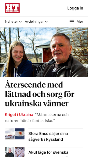 Android application Hudiksvalls Tidning screenshort