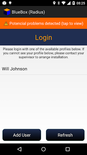 Android application BlueBox for Radius (2.0) screenshort
