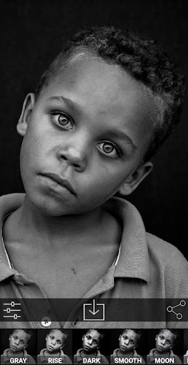 Android application black and white photography screenshort