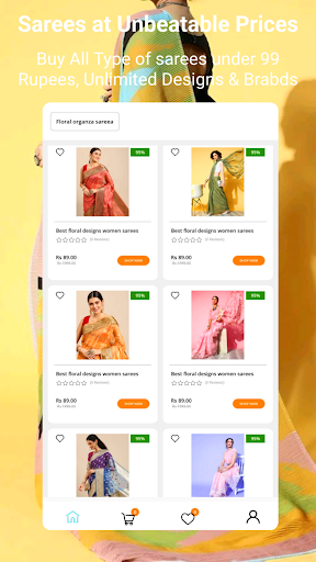 Android application Saree Online Shopping screenshort