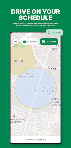 Android application GO Ride Driver screenshort