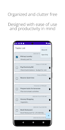 Android application Tasks - Plan and Organize screenshort