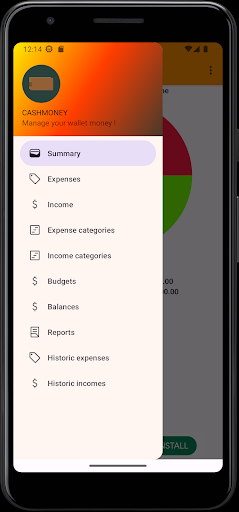 Android application CASHMONEY - Manage your money screenshort