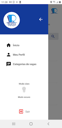 Android application Realiza Empregos screenshort