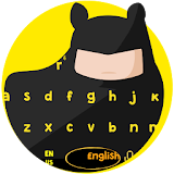Black Cute Bat Knight Cartoon Keyboard Theme icon
