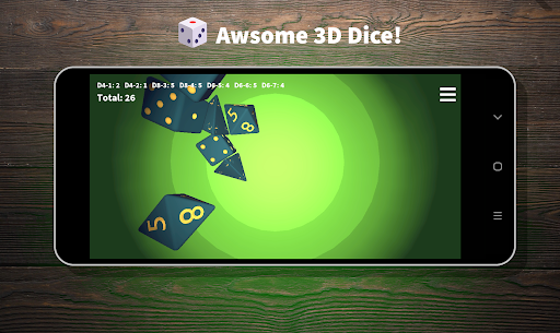Android application Dice 3D Pro screenshort