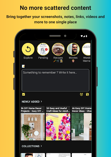 Android application Memento - Content Organizer screenshort