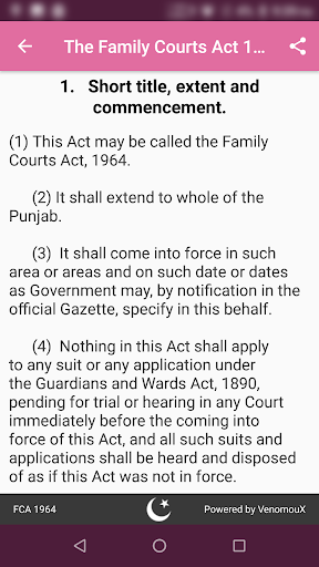 FCA 1964 - Family Courts Act Screen 3