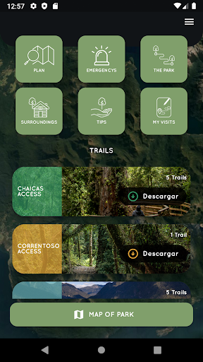 Android application APPARQUE screenshort