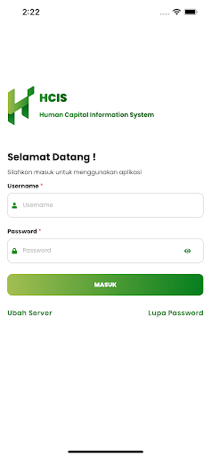 HCIS Mobile Screen 2