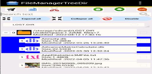 File Manager Tree Directory Screen 2