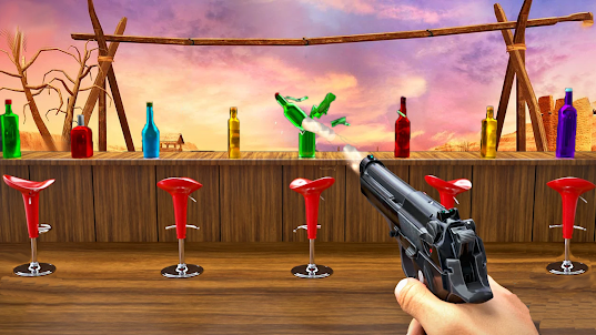 Bottle Shooting Game -Gun Game