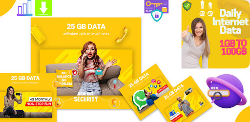 Android application Daily Internet Data 25 GB screenshort