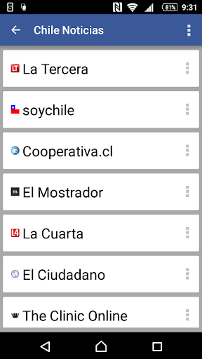 Android application Chile Noticias screenshort