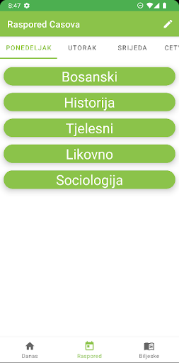 Raspored Casova Screen 2