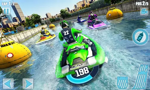 Wasserstrahl-Ski Racing 3D